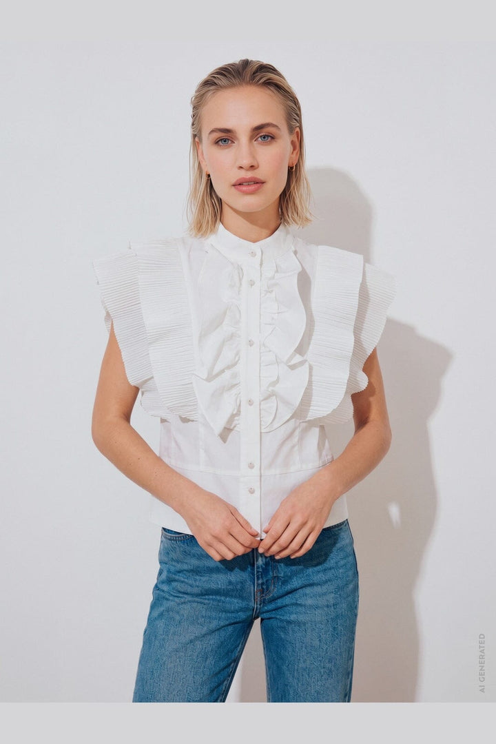 Gossia - Zelniego Blouse G3496 - Off-White