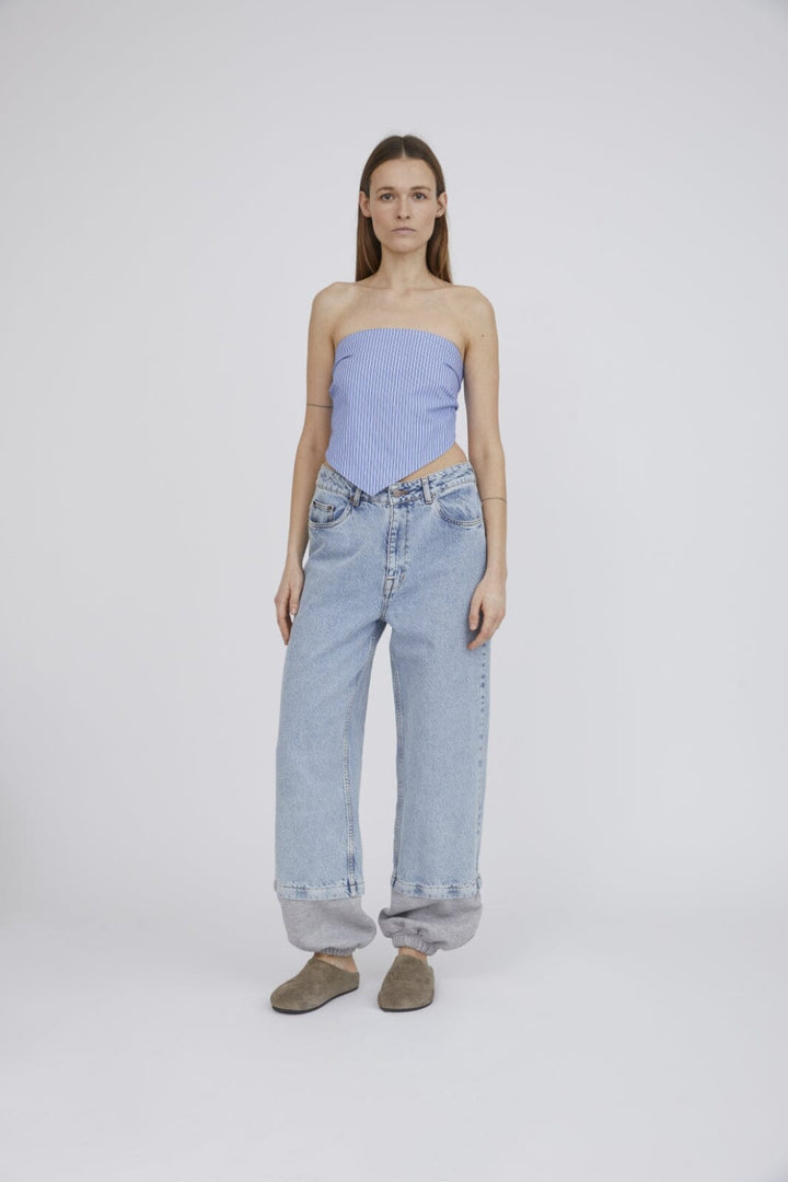 H2O Fagerholt - Holiday Wrap Top - 2513 Blue Stripe Toppe 