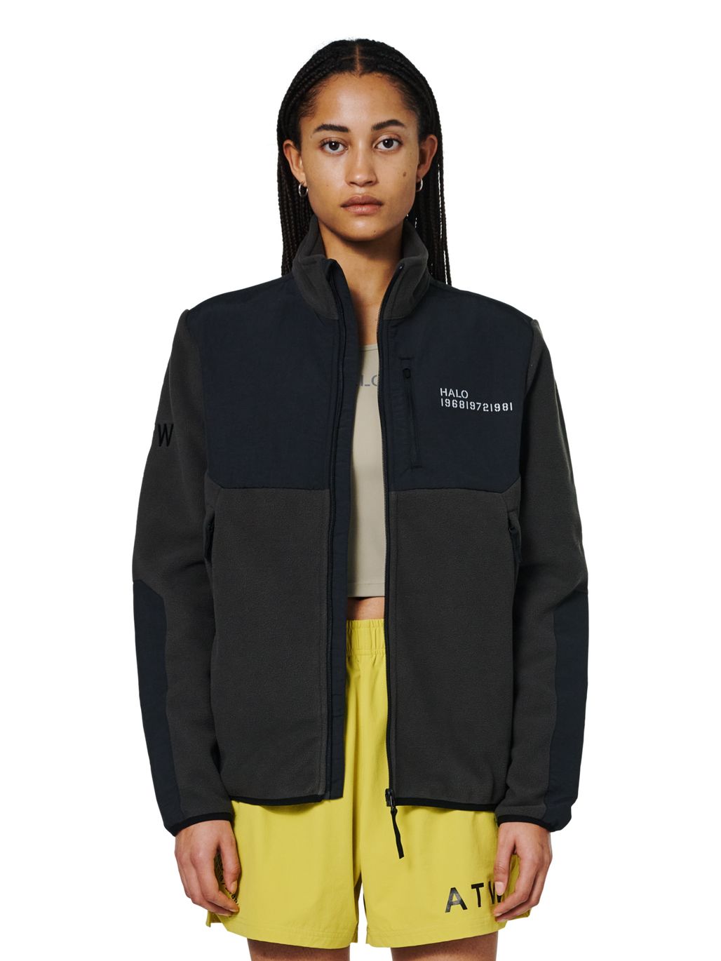 Halo - Blocked Zip Fleece 610209 - 6213 - Raven Jakker 