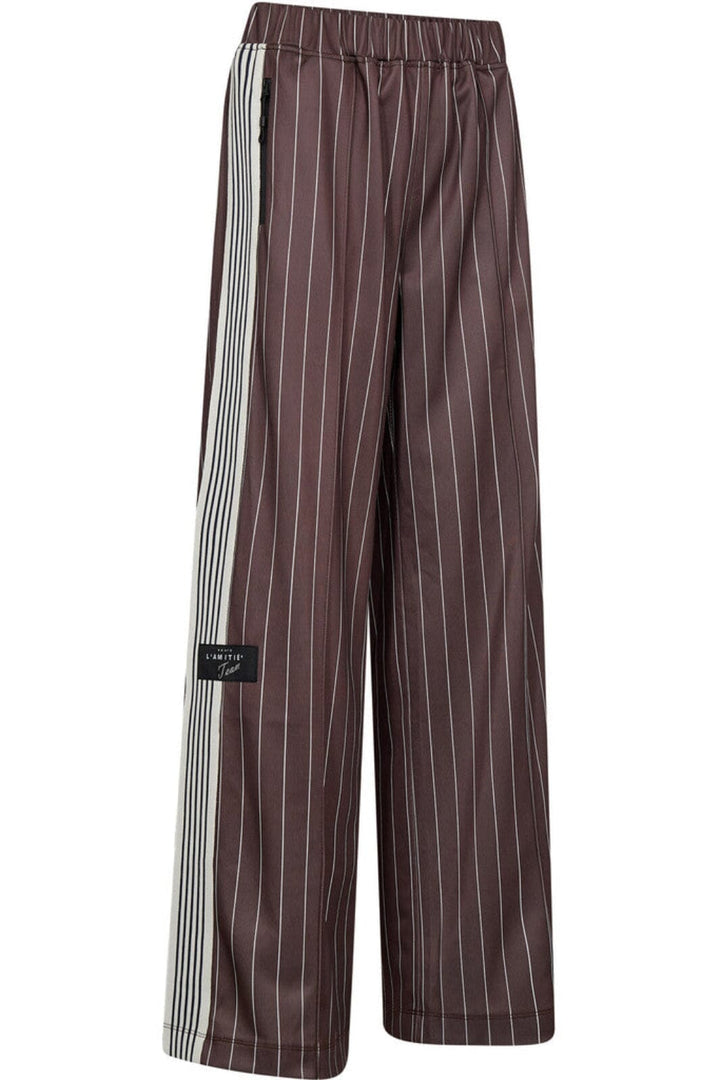 Haute L'Amitié - Baggy Pin Stripe Track Pants HL10493 - Mocca Bukser 