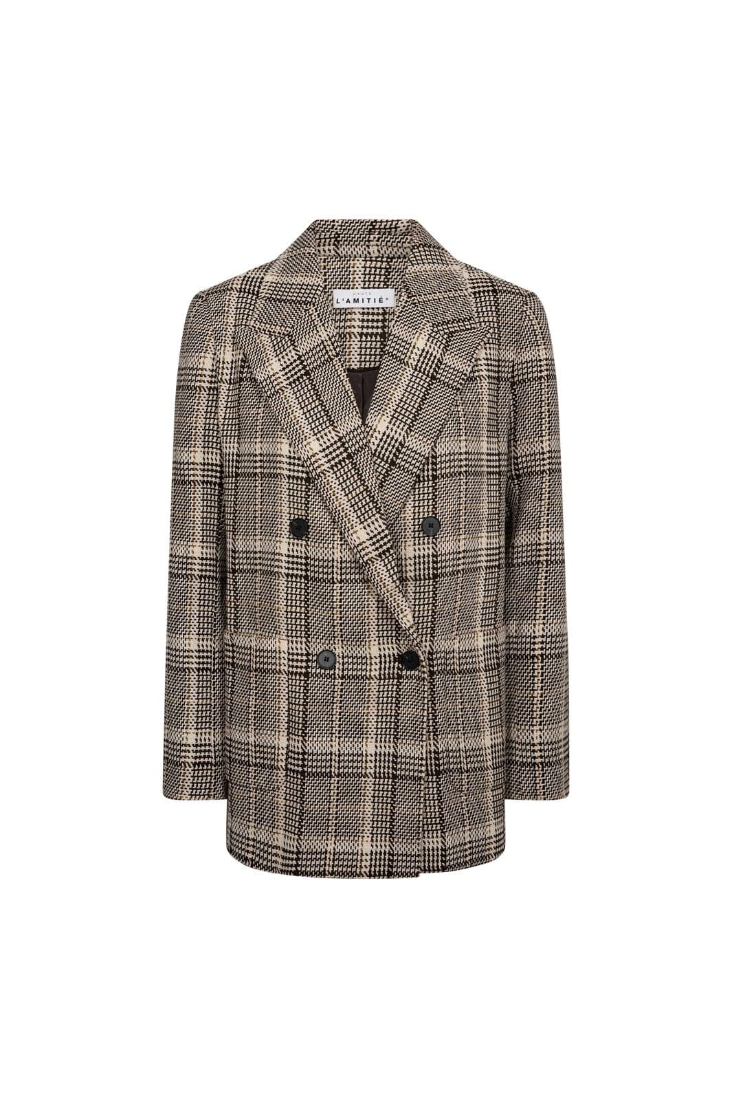 Haute L'Amitié - Blanket Check Blazer HL10270 - Mocca