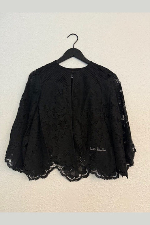 Haute L'Amitié - Curvey Lace Hem Bolero HL10221 - Black