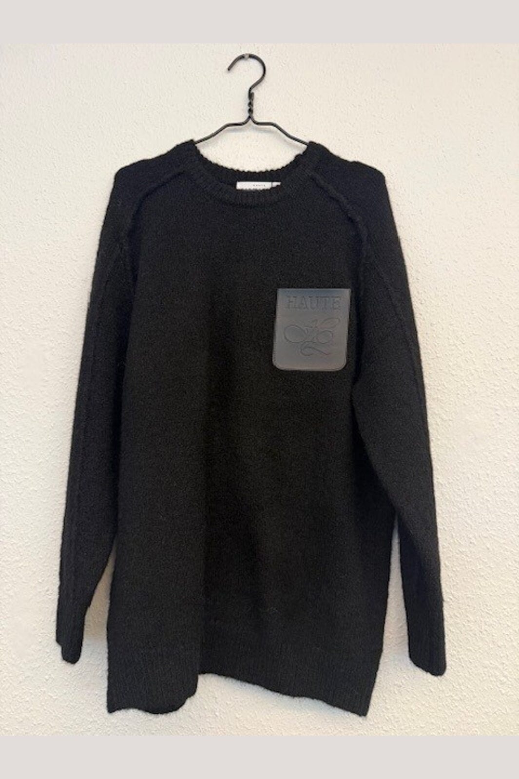 Haute L'Amitié - Darcia Reverse Ovesize Pocket Knit HL10778 - Antracit Melange