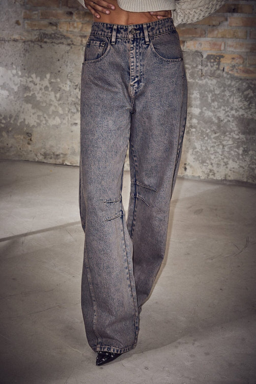 Haute L'Amitié - Drew Barrel Panel Jeans HL10848 - Mocca Jeans 