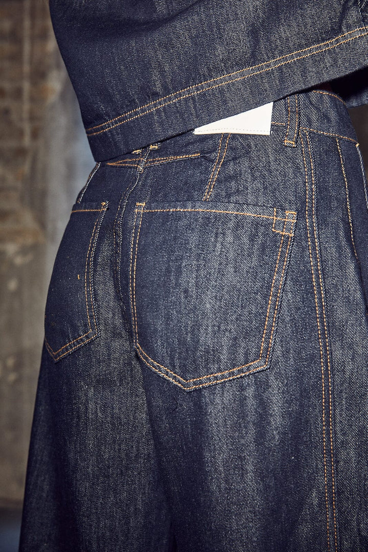 Haute L'Amitié - Drew Barrel Panel Jeans Unwashed HL10569 - Used Denim Jeans 