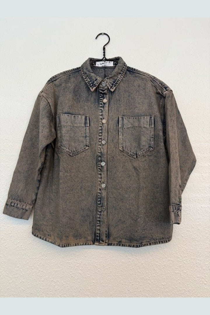 Haute L'Amitié - Drew Denim Shirt HL10861 - Mocca