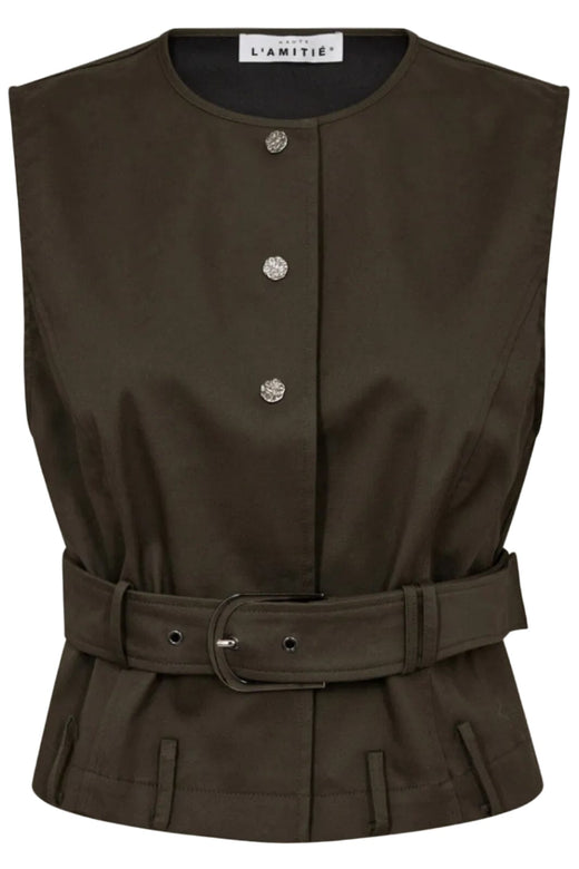 Haute L'Amitié - Enya Belt Vest HL10615 - Army Veste 