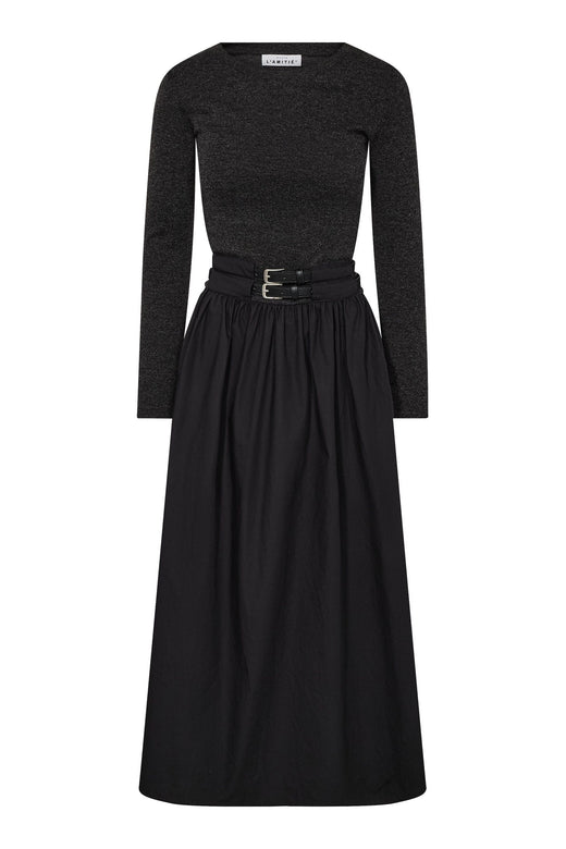 Haute L'Amitié - Hailey Mix Belt Dress Hl10930 - Black Kjoler 