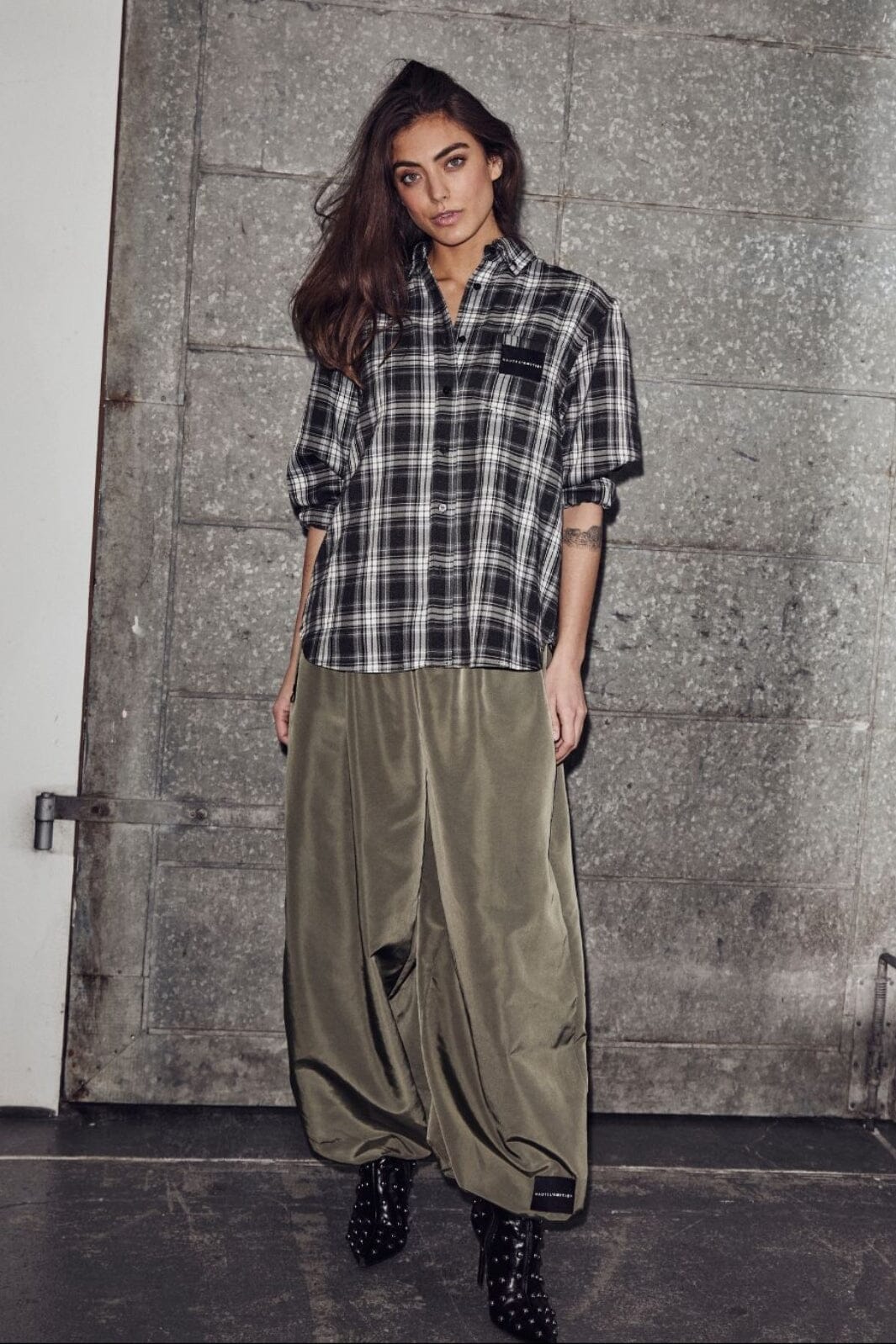 Haute L'Amitié - Haute Check Shirt HL10645 - Grey Check Skjorter 