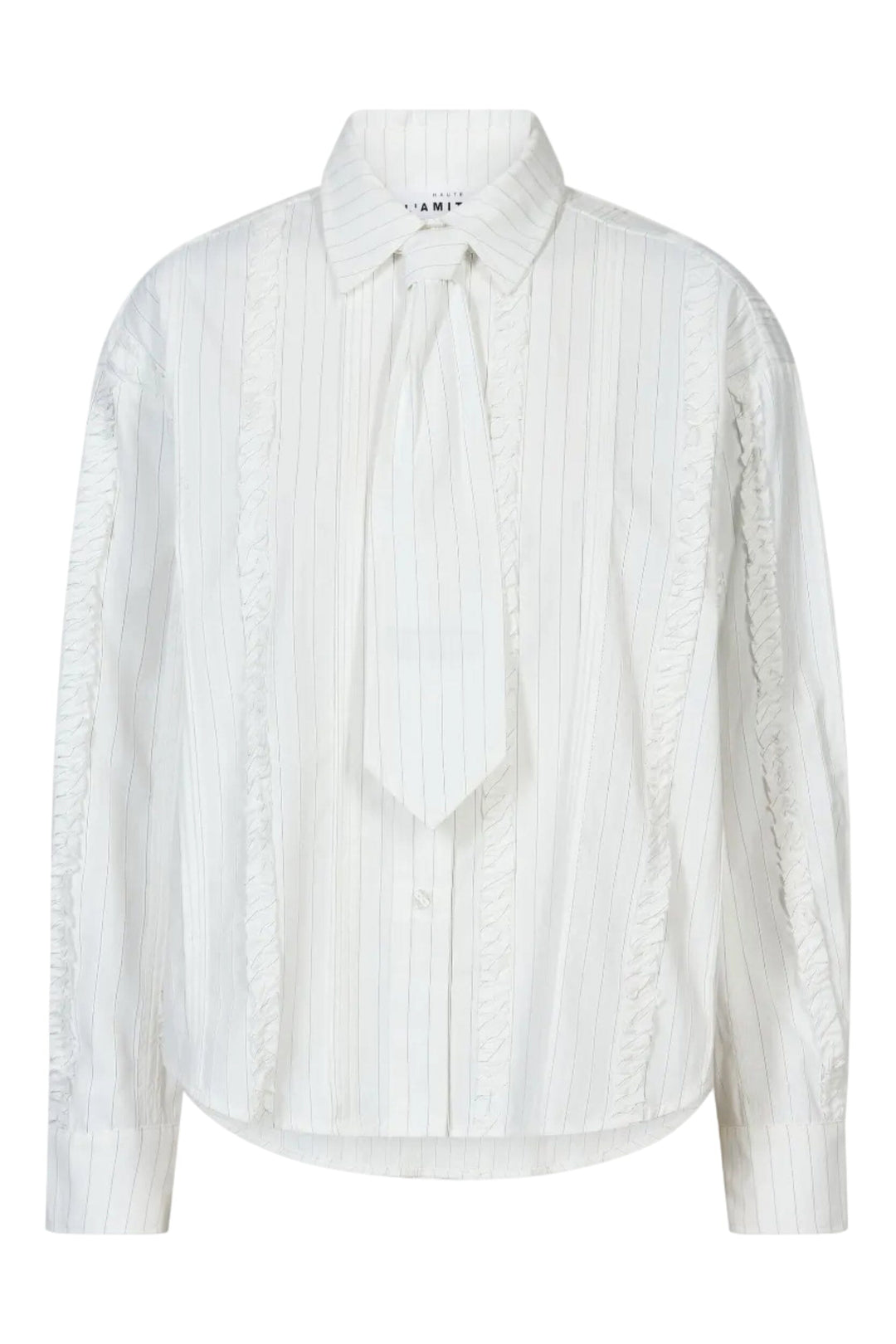 Haute L'Amitié - Inez Pin Frill Tie Shirt Hl10981 - Off-White Skjorter 