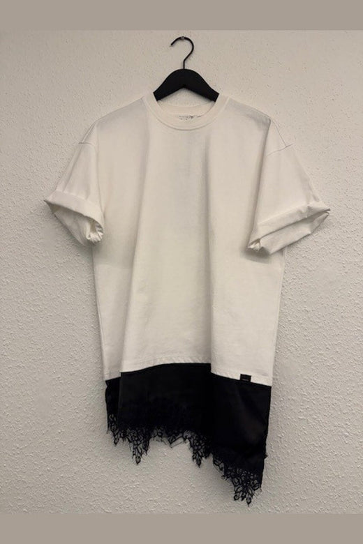 Haute L'Amitié - Loose Mix Lingerie Tee HL10718 - Off-White