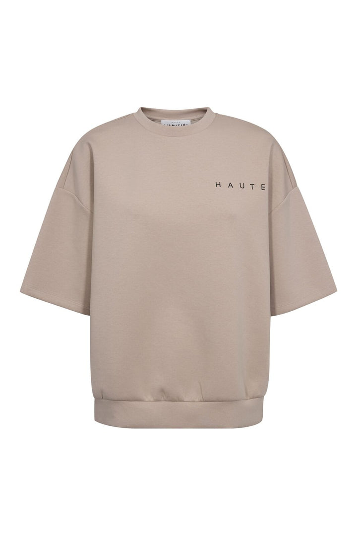 Haute L'Amitié - Maxi Split Ss Logo Sweat HL10461 - Beige