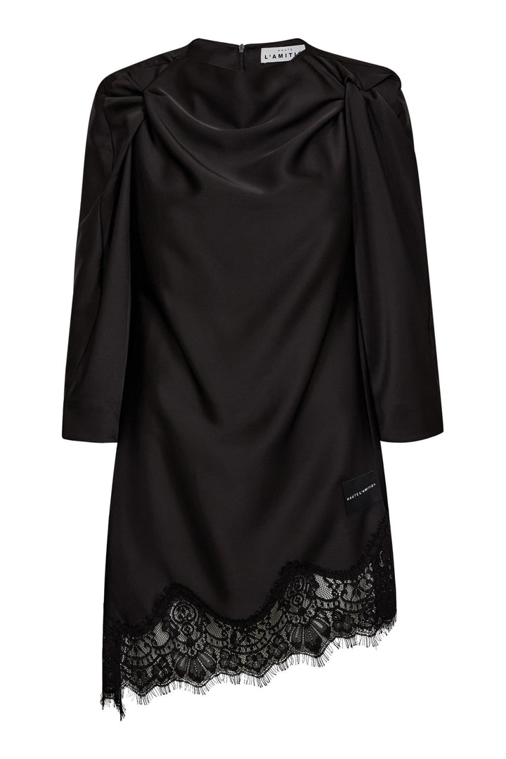 Haute L'Amitié - Naomi Twist Shoulder Dress HL10727 - Black Kjoler 