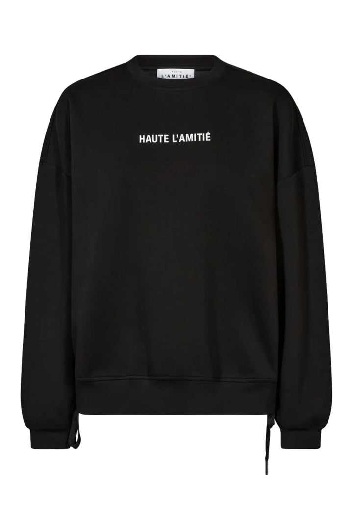Haute L'Amitié - New Studio Tie Sweat Hl10714 - Black Sweatshirts 