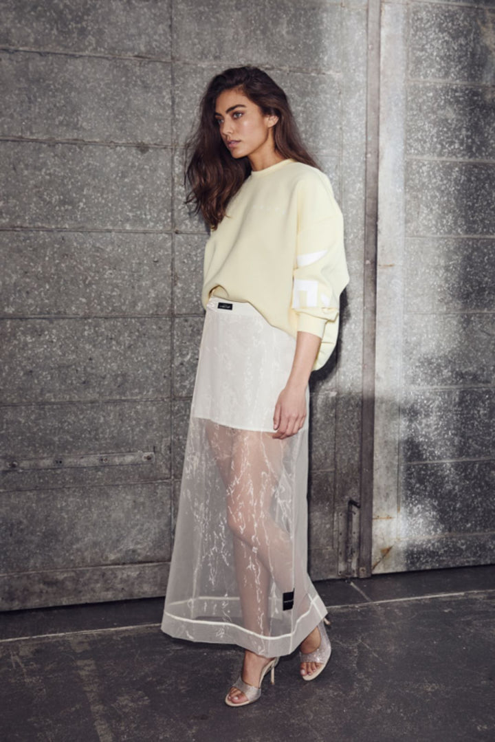 Haute L'Amitié - Organza Pencil Skirt HL10638 - Pale Yellow Nederdele 