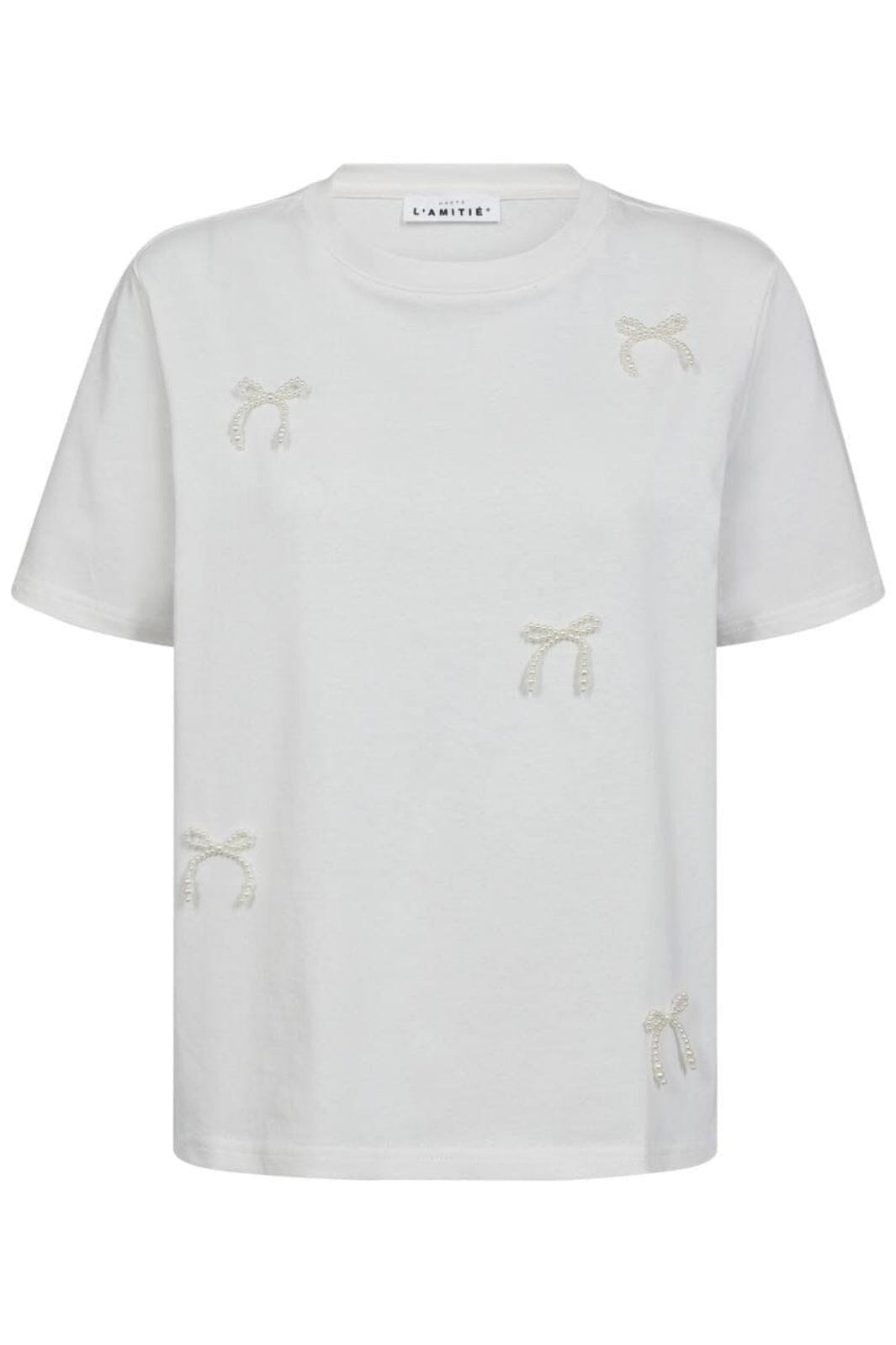Haute L'Amitié - Pearl Bow Tee HL10027 - Off-White