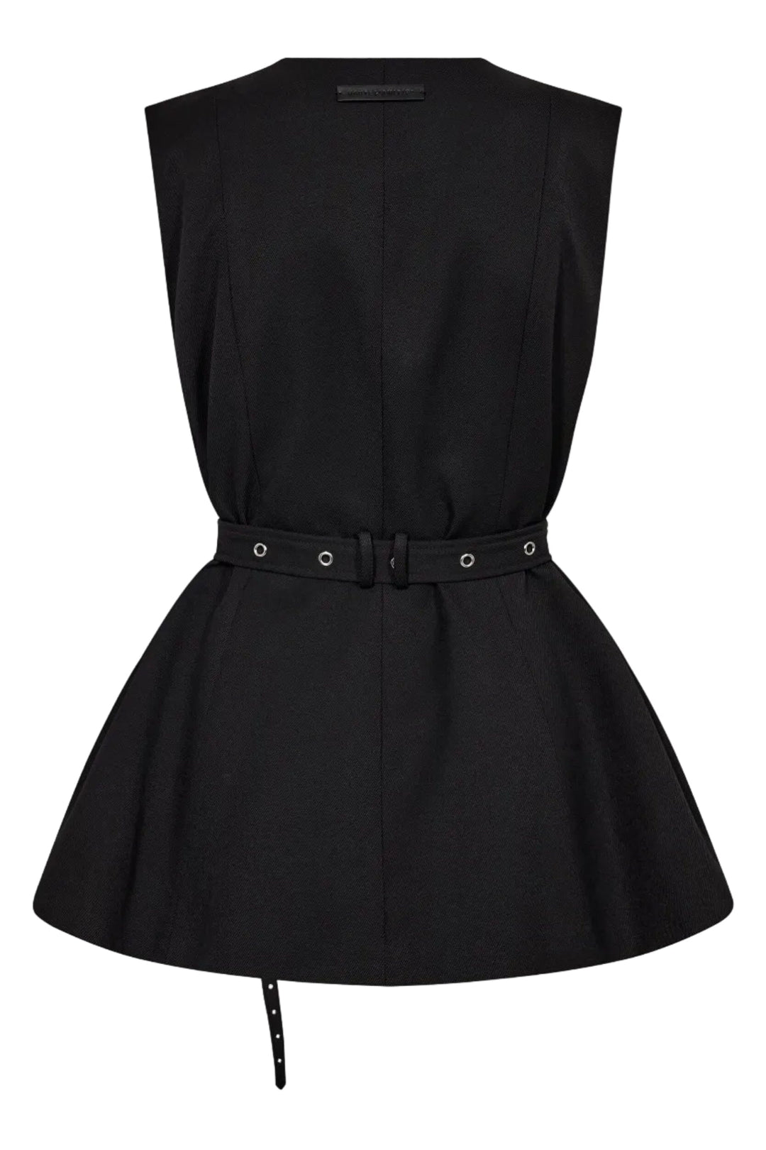 Haute L'Amitié - Premiere Peplum Belt Vest Hl10910 - Black Veste 