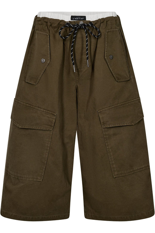 Haute L'Amitié - Pull On Cargo Bermudas Hl11005 - Army Shorts 