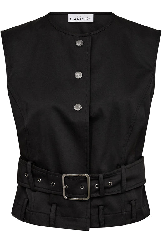 Haute L'Amitié - Rabi Belt Vest HL10835 - Black Frakker 
