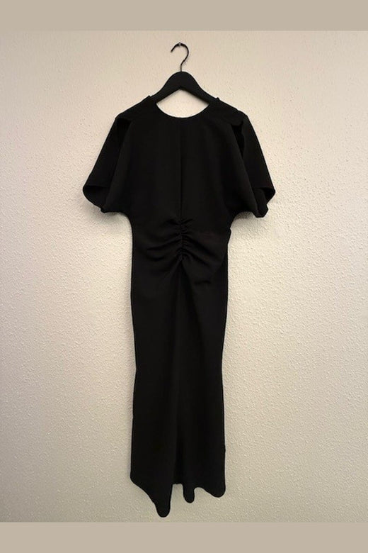 Haute L'Amitié - Satari Long Gather Dress HL10630 - Black