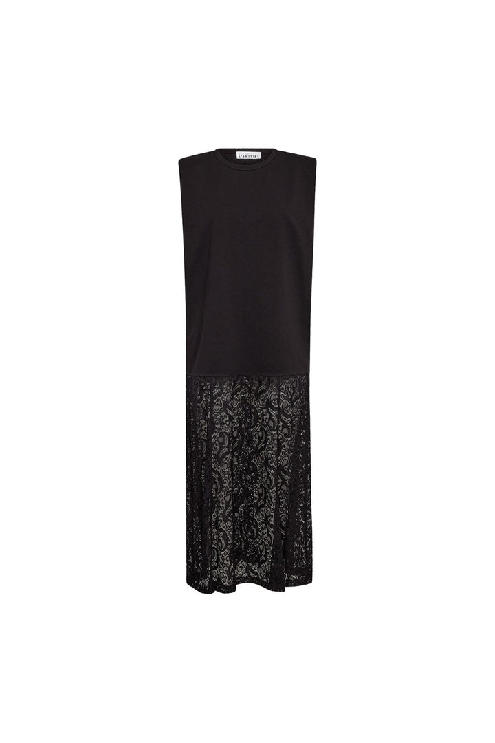 Haute L'Amitié - Summer Lace Tee Dress HL10535 - Black