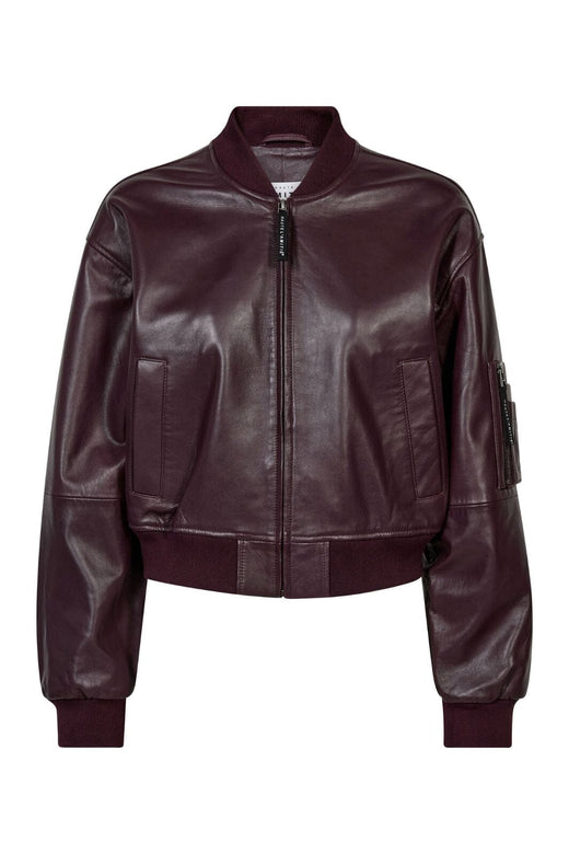 Haute L'Amitié - Yasmin Leather Bomber Jacket Hl10996 - Wine Jakker 