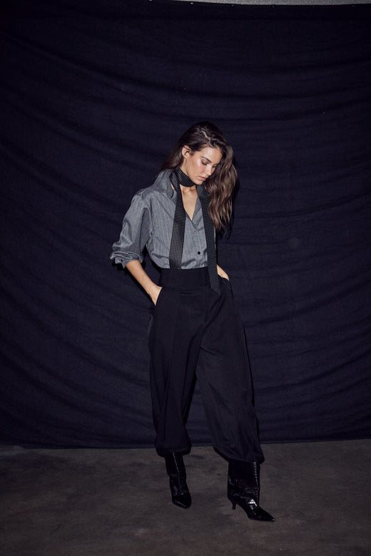 Haute L'Amitié - Zeppe Pleat Pant Hl10789 - Black Bukser 