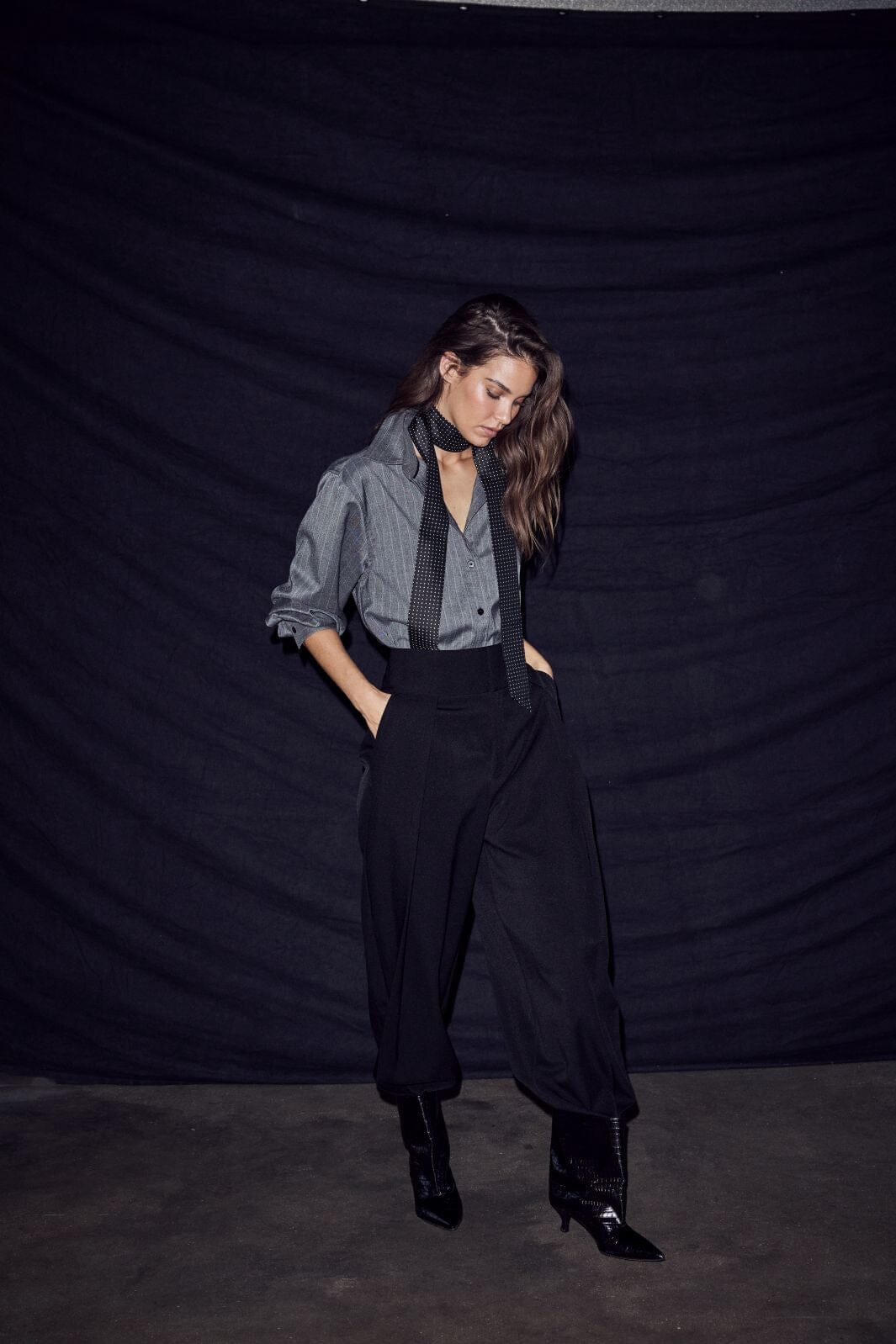 Haute L'Amitié - Zeppe Pleat Pant Hl10789 - Black Bukser 