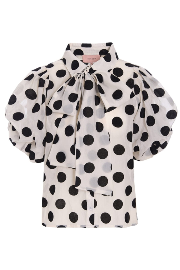 Hunkøn - Bobby Shirt 25635 - White W/ Dots