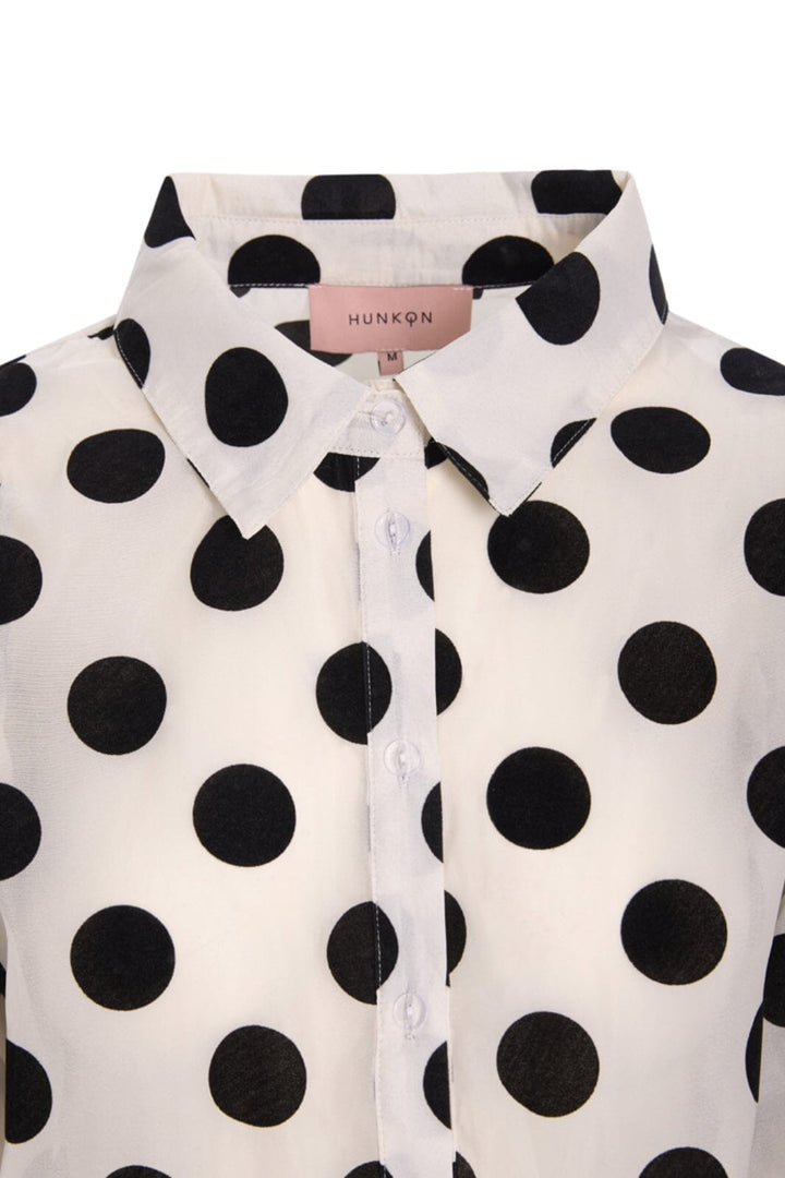 Hunkøn - Bobby Shirt 25635 - White W/ Dots