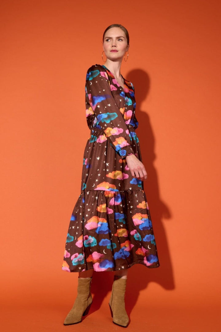 Hunkøn - Sonja Dress 25622 - Cocoa Sky Art Print