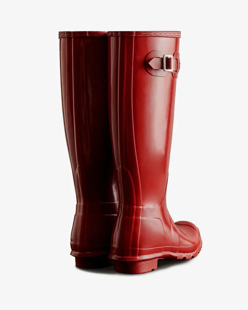 Hunter - Womens Original Tall Gloss Boot Wft1000rglmlr - Military Red Gummistøvler 