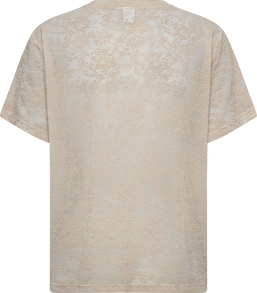 Hype The Detail - Lace Tee Oversiz 852-25 - 3 - Powder T-shirts 