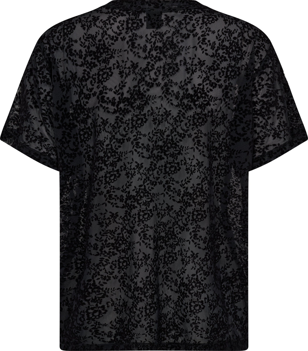 Hype The Detail - Lace Tee Oversiz 852-25 - 9 - Black T-shirts 