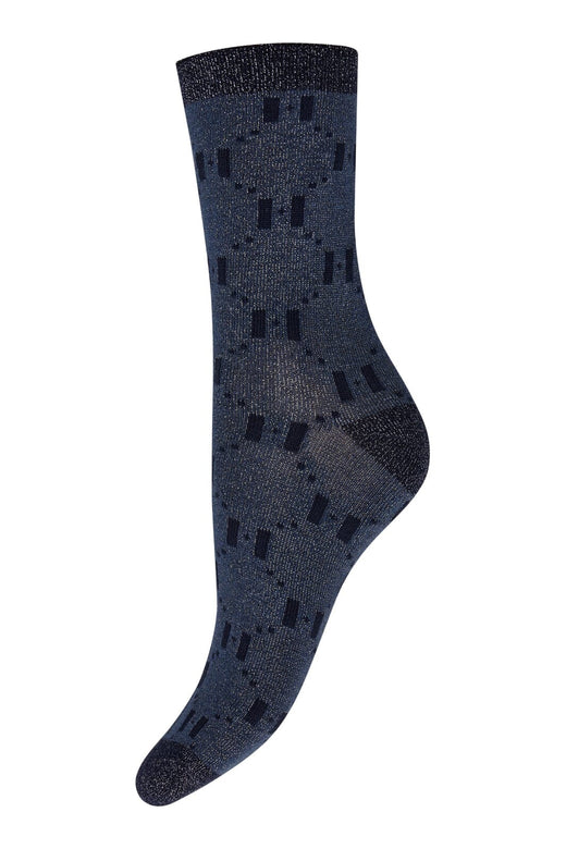 Hype The Detail - Sock W/Lurex 21562-75 - 4909 - Navy Strømper 