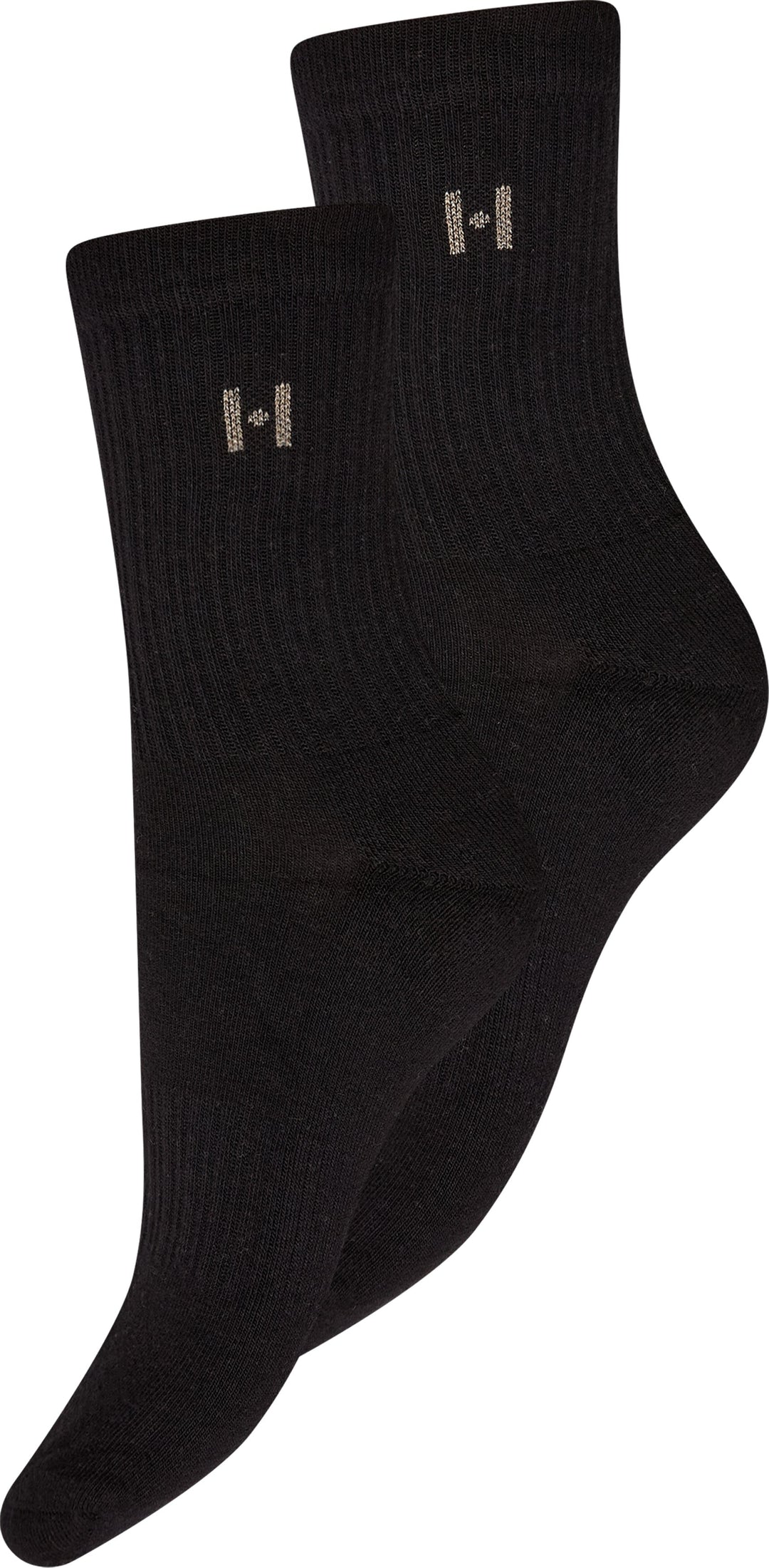 Hype The Detail - Tennis Logo 2-Pk 21495-8000 - 9 - Black Strømper 