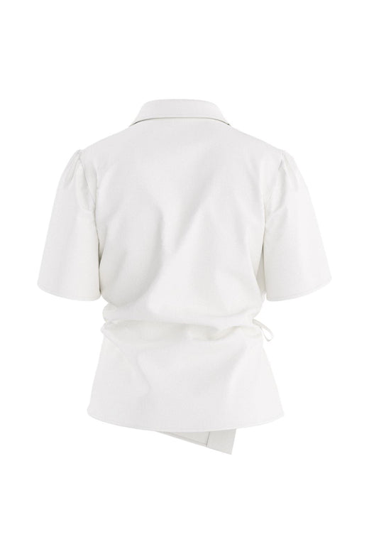 Hypedrop - Hdarlena Ss Wrap Shirt 32001132 - 5242287 - White