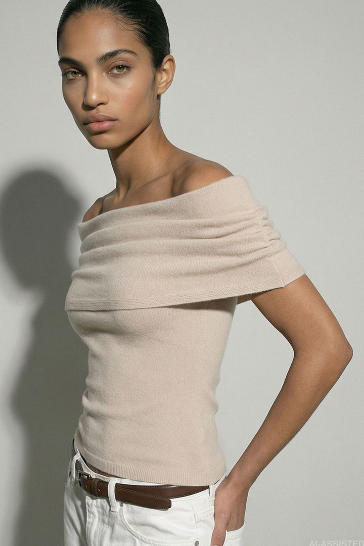 Hypedrop - Hdkhloe Off-Shoulder Knit 32000833 - 5191891 - White Swan