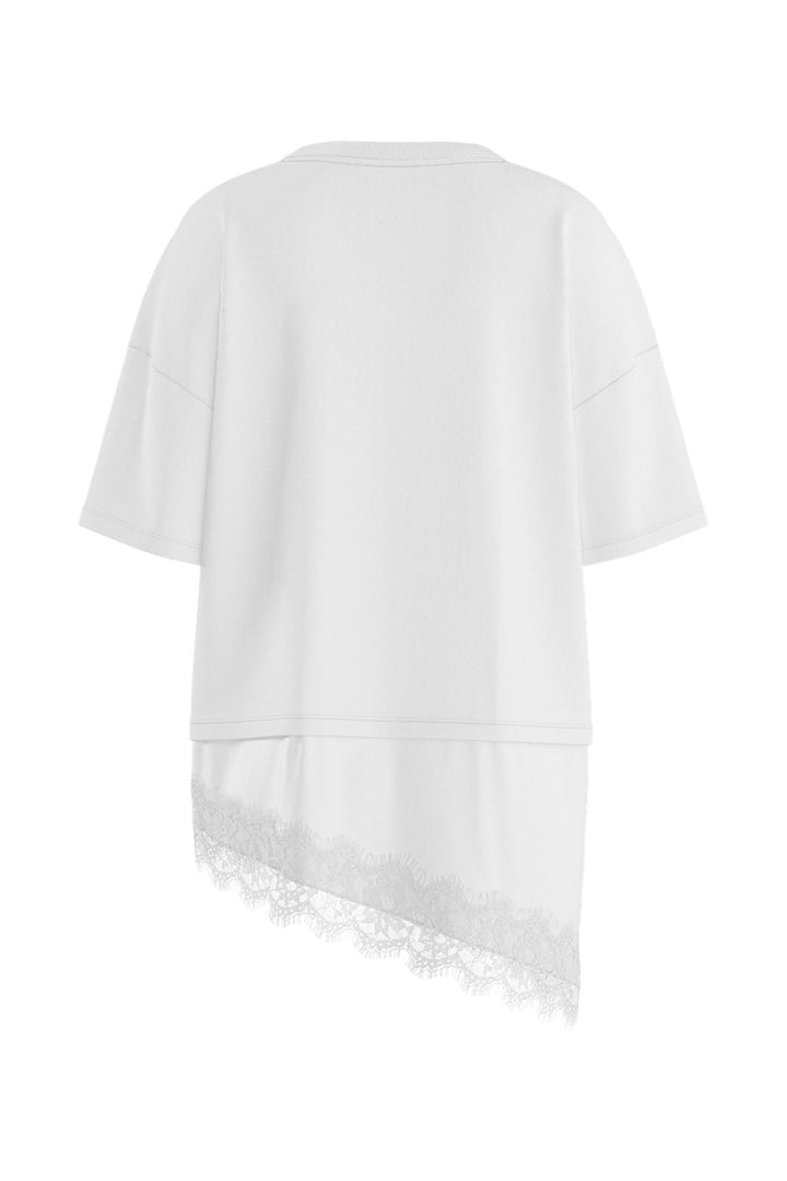 Hypedrop - Hdkora Ss Boxy Layered Lace T-Shirt 32000847 - 5191860 - White