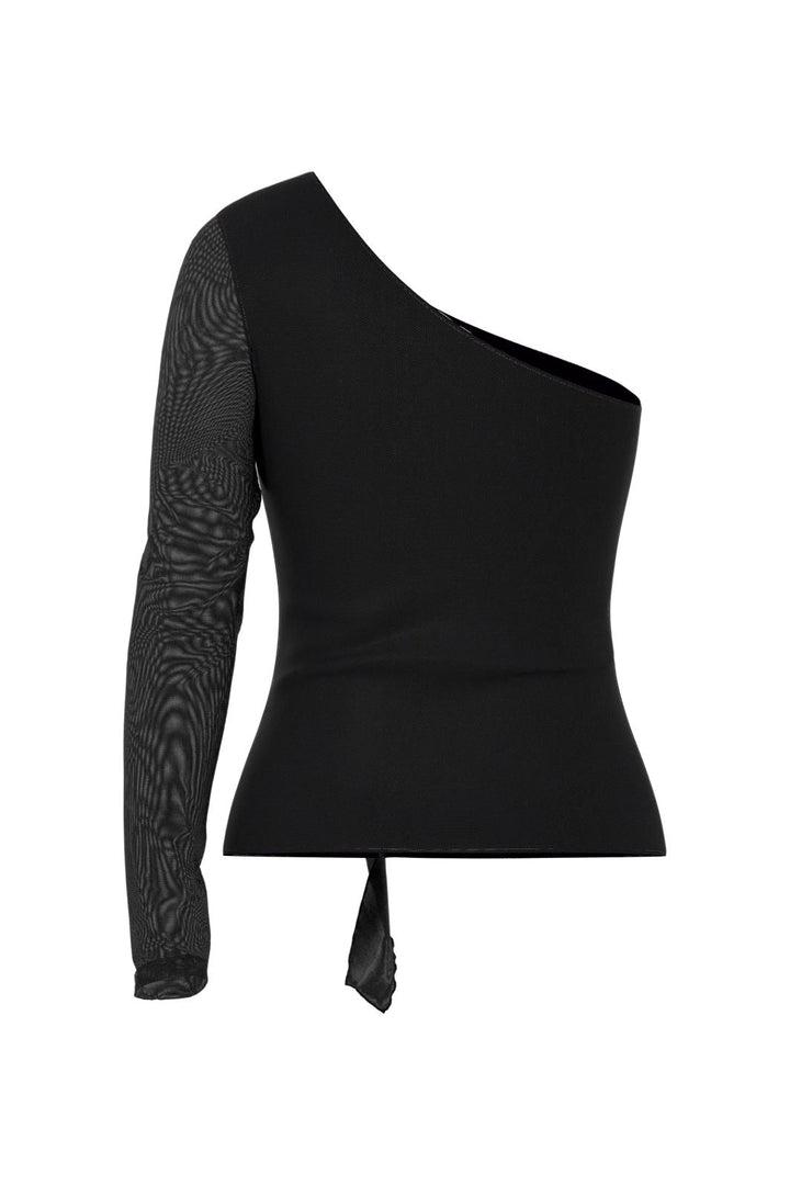 Hypedrop - Hdpatricia Mesh One-Shoulder Top 32000162 - 5099778 - Black