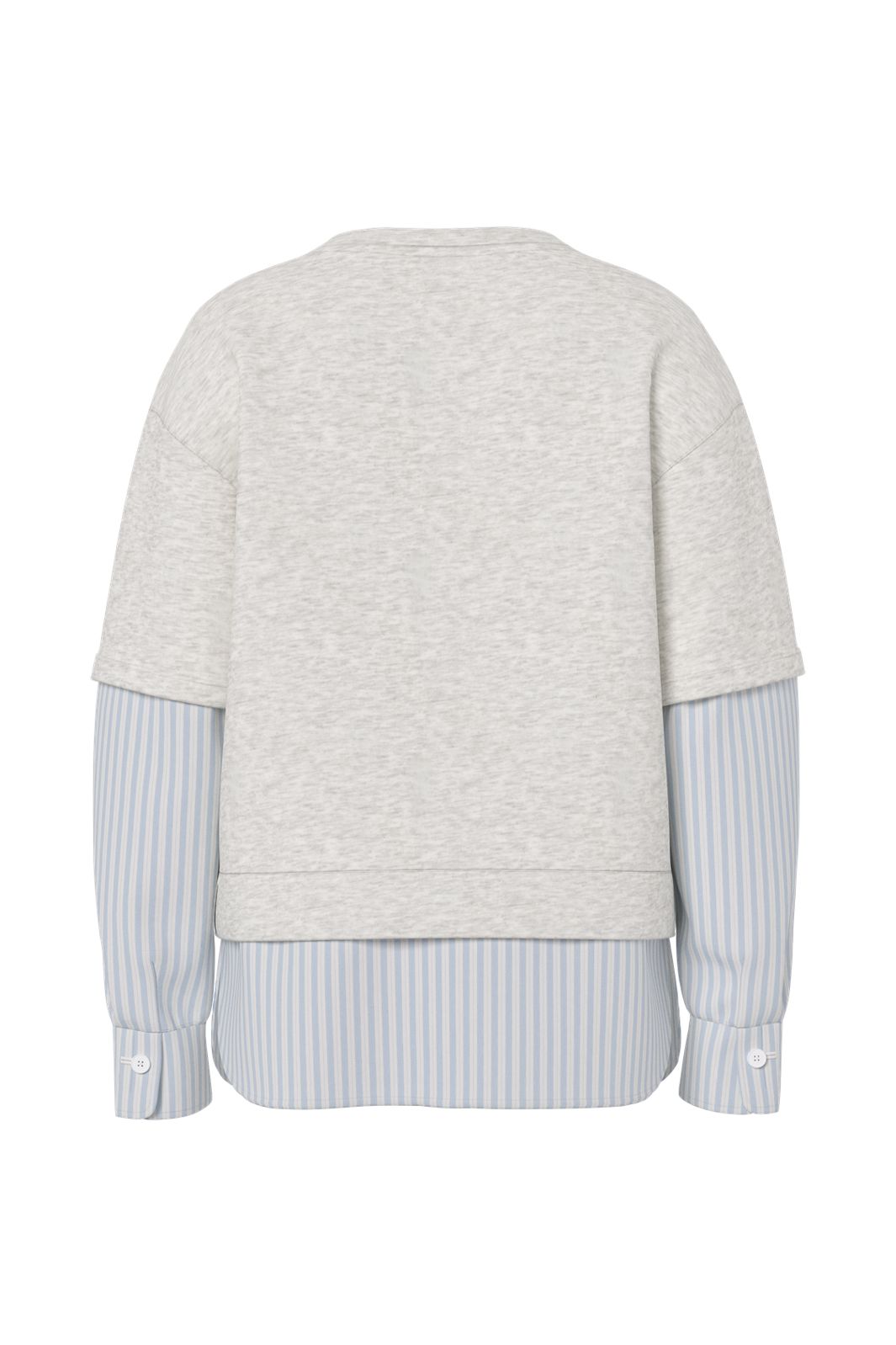 Hypedrop - Hdyulia Shirt Mix Sweat 32000591 - 5140142 - Light Grey Melange