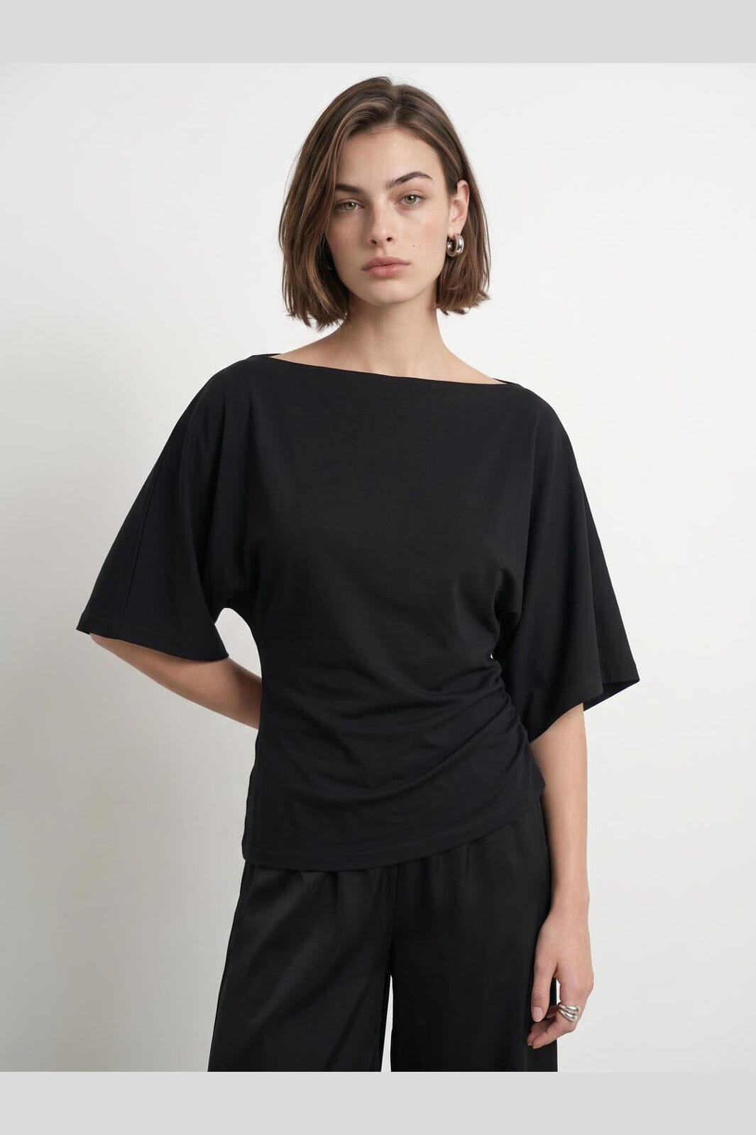 Hypedrop - Hdyuri Ss Draped Top 32001096 - 5309237 - Black