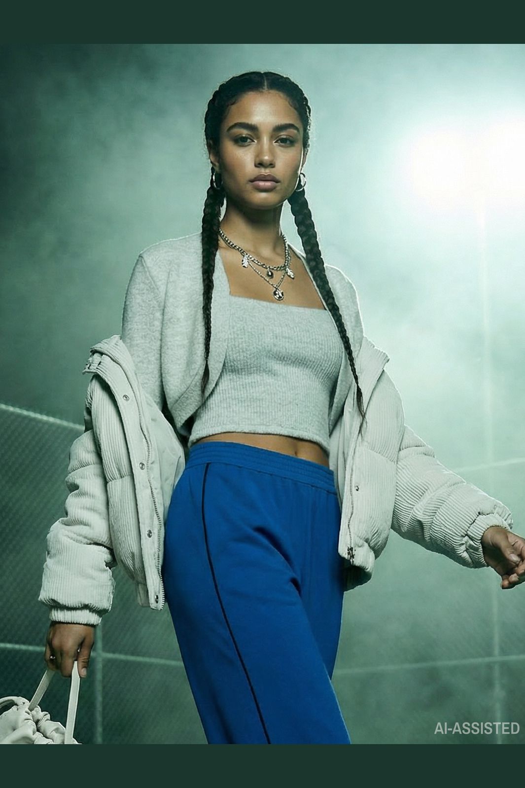 Hypedrop - Hdyvette Bolero Knit Set 32000441 - 5140140 - Light Grey Melange