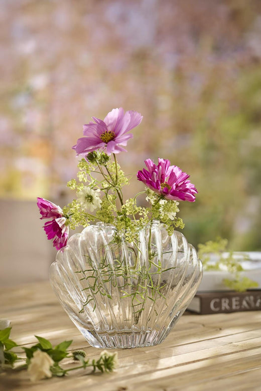 Ib Laursen - Muslingevase klart glas - Glas - 0353-00