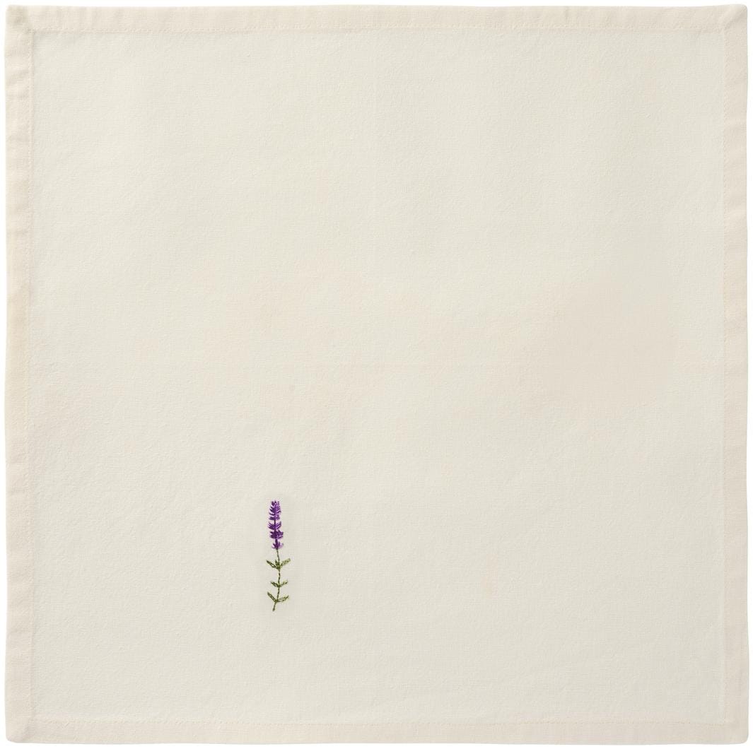 Ib Laursen - Stofserviet Flora m/lavendel butter cream - Bomuld, Polyester - 63030-82