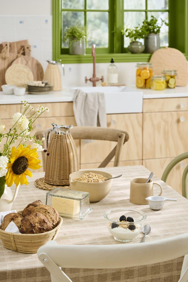 Ib Laursen - Termokande brun polyrattan håndflettet 1,5 ltr - Polyrattan, Rustfrit stål, Plastik - 1619-14