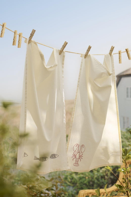 Ib Laursen - Viskestykke Atlantis m/hummer butter cream - Bomuld, Polyester - 63010-82