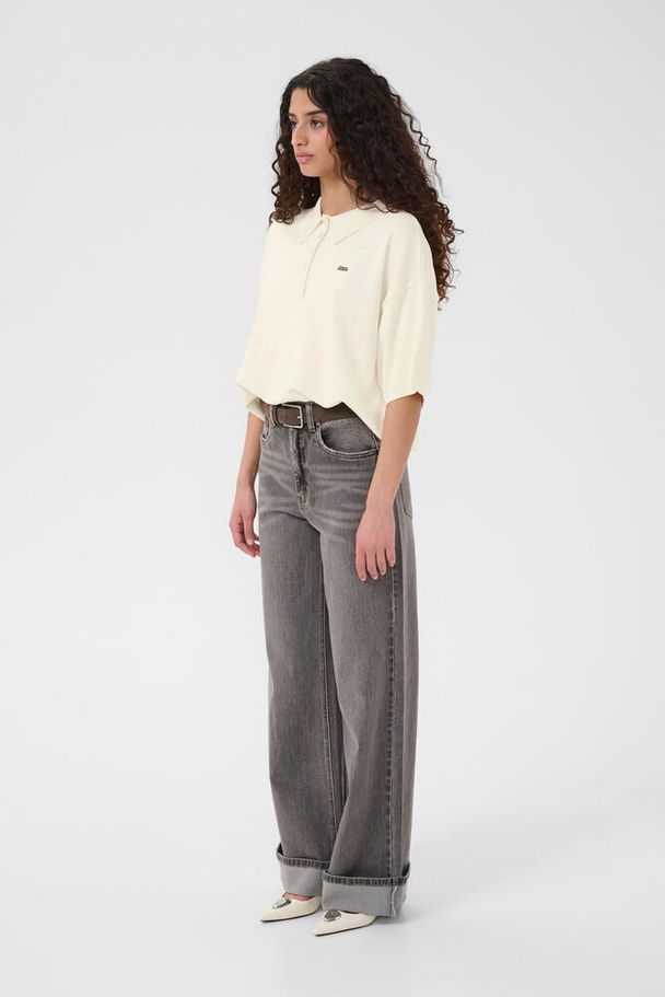 Gestuz - Gztalla Ss Polo Pullover 10910940 - 110103 - Egret