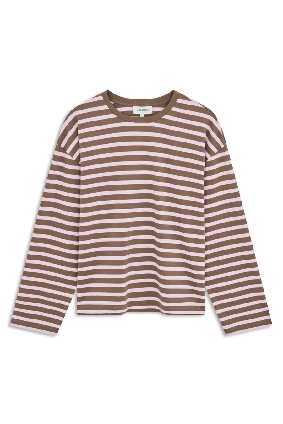 ModströM - Taimmd Stripe Ls T-Shirt 59970 - 11211 - Brown Blossom Stripe