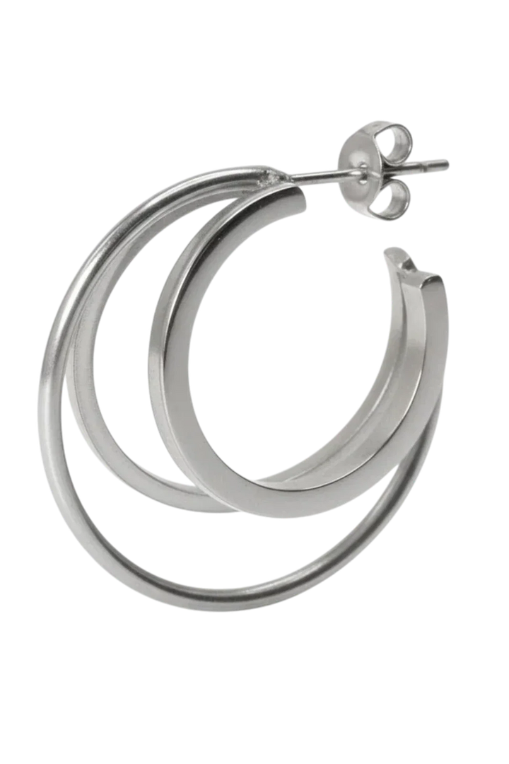 Jane Koenig - Triple Olympia Hoop TOH-SS26-SS-GEFT - Silver Øreringe 
